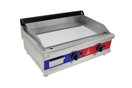 GASFRIT – Plancha Industrial de Cromo Duro para Cocina Profesional, Acero Inoxidable, Gas o...
