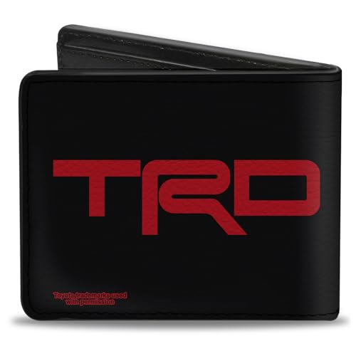 Toyota Wallet, Bifold, Toyota Racing Development TRD Logo Black Red, Vegan Leather2