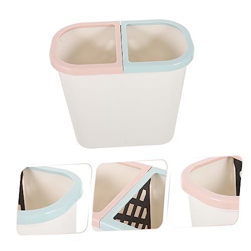 Caneca de basura plástica rectangular para cocina y baño miniatura 5
