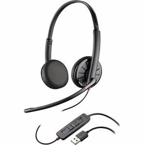 Plantronics C325-M Binaural Head-band Black headset - Headsets (Call center/Office, Binaural, Head-band, Black, Digital, Wired)