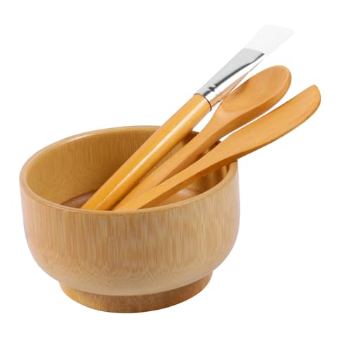 Healeved Face Mask Mixing Bowl Spoon Set 4-piece Diy Mask Kit Brush Spatula Skin Care Tools
