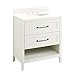Signature Hardware 475138 Burfield 31" Free Standing Single Vanity Set with Cabinet, Vanity Top, and Oval Undermount Vitreous China Sink - 8" Faucet Holes