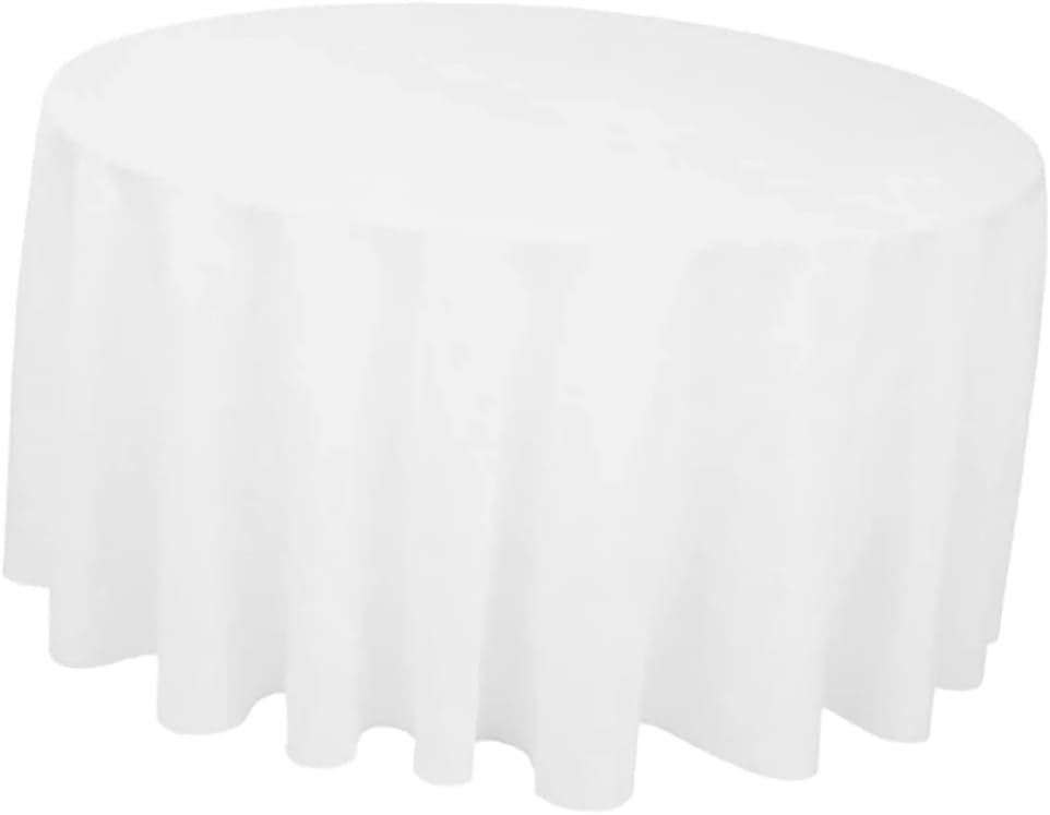 MAGICLULU 1Pc Elegant Round Tablecloth Solid Color Polyester for Weddings Parties and Home Decor and Easy to Clean Feast Table Decor Supply