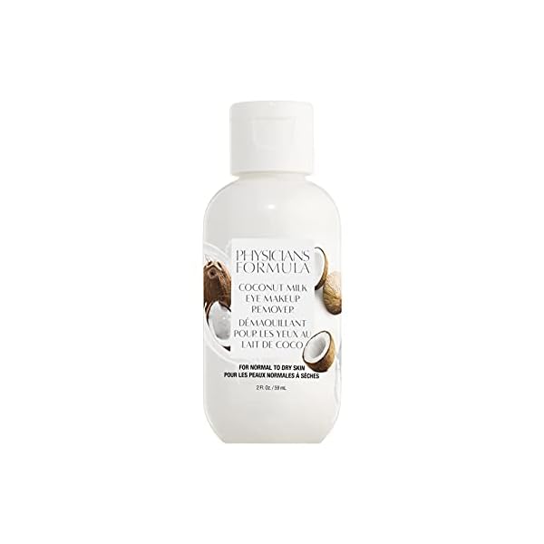 Physicians Formula Eye Makeup Remover Coconut Milk Waterproof Eye Makeup Remover, Dermatologist Tested, Oil-Free, for Sensitive Skin, 2 Fl Oz (Pack of 1)