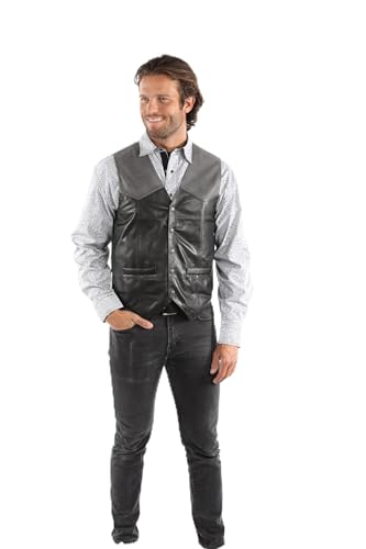 Image of Scully Saddle Tan Soft Touch Lambskin Western All Leather Vest 507
