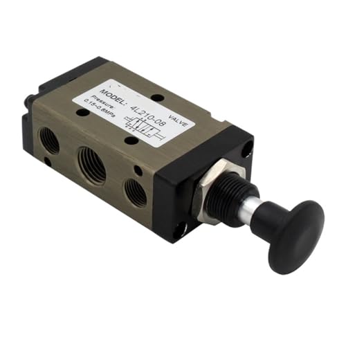 Válvula push-pull 5 puertos control neumático 4L110-06 de 2 posiciones manual 4