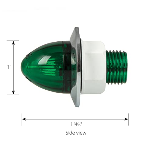 Mini luz LED Grand General 75444 blanca de una pulgada con bisel cromado para remolque 6