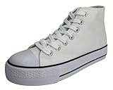 Design classique J. Ruiz calzados JR - Chaussures décontractées pour femme - Chaussures de sport pour femme, blanc, 36 EU