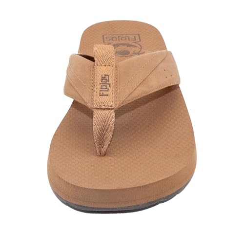 Flojos Tango Two Tone Strap W/Pull Tabs On Kush Comfort Bed, Brown/Tan2