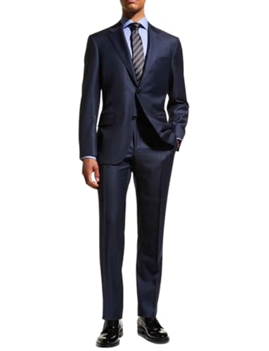 Men's Notch Lapel 2Pcs Suit Two Buttons Jacket Pants for Wedding/Formal/Party/Prom