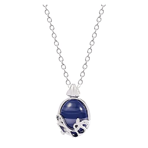 YUJUAN. Os diários de vampiros Katherine Pierce Pierce Natural Pingente Azul Colar Top Grau Oco Mulh