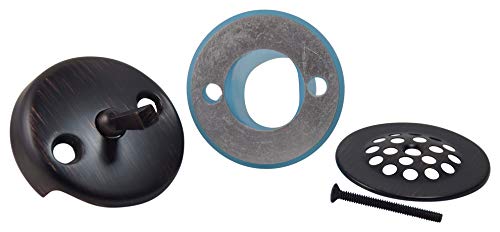 BlueVue3-1/4" Overflow Gasket Kit with Trip Lever Cover and Strainer Dome Cover, Oil-Rubbed Bronze