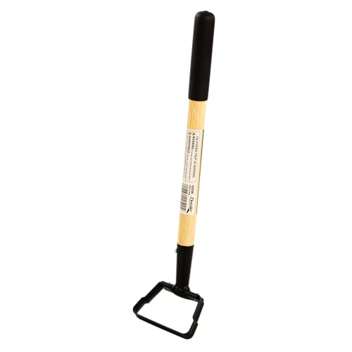 Flexrake Hula Hoe 500W Hand Weeder – 16 Inch Oscillating Stirrup Hoe Garden Tool, Wood Handle with Rubber Grip, Manual Weed Cutter & Cultivator for Flower Beds, Vegetable Gardens & Soil Loosening Tool