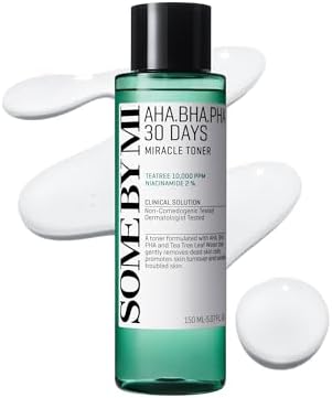 SOME BY MI AHA BHA PHA 30 Days Miracle Toner – 150 ml – Tónico exfoliante facial coreano con ácido salicílico – Cuidado diario de poros y control de grasa con 2% de niacinamida
