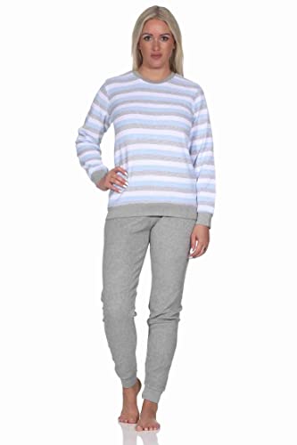 Normann Damen Frottee Schlafanzug Langarm mit Bündchen - auch in...