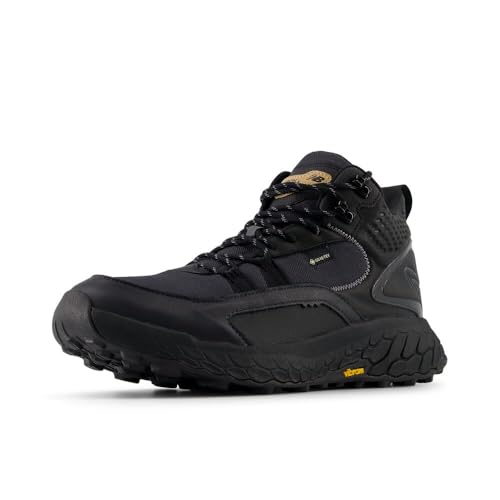 New Balance Men's Fresh Foam X Hierro Mid V1 Trail Running Shoe, Black/Castlerock/Phantom, 10.5