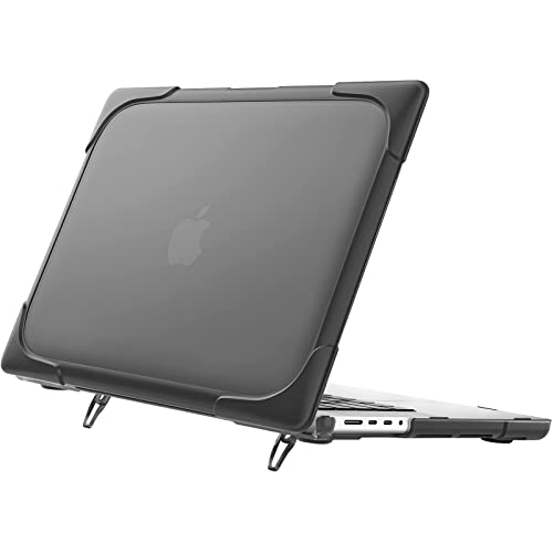 Procase Macbook Pro 14 Inch Case 2021 Release A2442 Bundle With 14 Inch Laptop Sleeve Case Protective Bag #TOP1