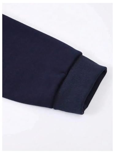 MakeMeChic Men's Letter Graphic Long Sleeve Hoodies Top Drawstring Drop Shoulder Sweatshirt3