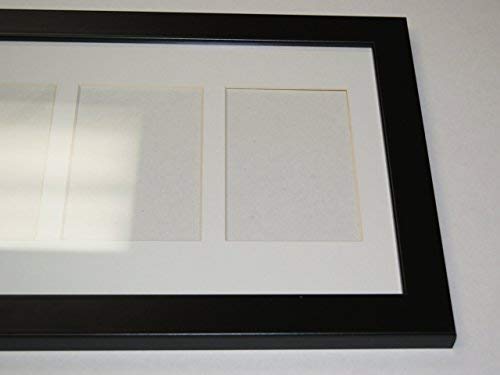 Creativeletterart [8X30Bk-W] 7 Opening Glass Face Black Picture Frame Holds 4X6 Media With White Collage Mat #TOP2