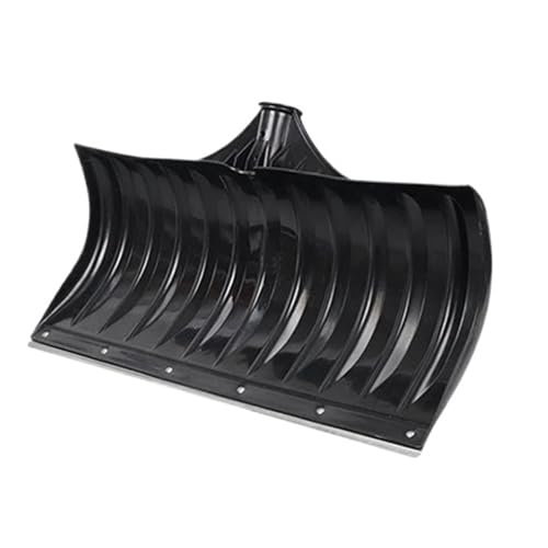 Pala da neve in plastica e acciaio, multifunzione, spessa, strumento di rimozione grande in acciaio al manganese, colore nero