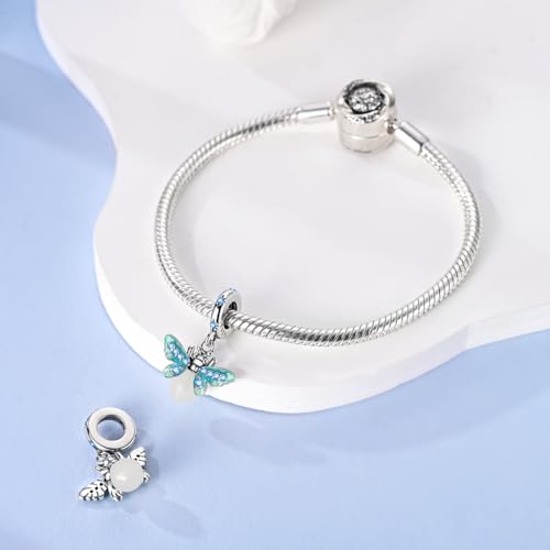 Image of 925 Sterling Silver Charms,Hypoallergenic Beads,Compatible with Pandora Bracelets and Necklaces,Women Holiday Gift Pendants