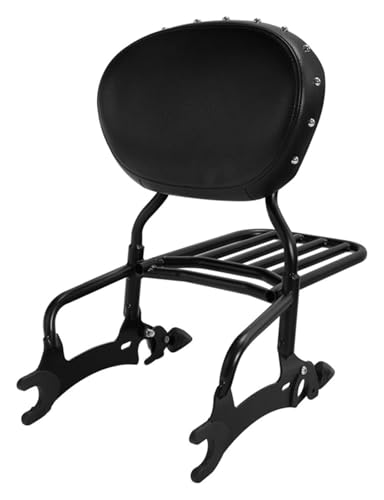 Moto Gepäckträgerhalterung Für Indian Chieftain Springfield Dark Horse Für Challenger Roadmaster Chief Vintage Motorrad Sissy Bar Gepäckträger Rückenlehne Hinten Regal(Black Black)
