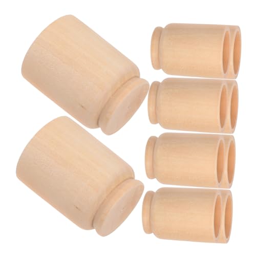 SHOWERORO Egg Basket Countertop Decor 10pcs Hand-painted Wooden Egg Holders Centerpiece