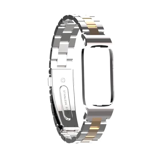 Image of Compatible with Fitbit Luxe Bands,Stainless Steel Metal Replacement Strap Wrist Band Compatible for Luxe Fitness Tracker