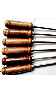Nigam Traders Stainless Steel Square Barbeque Skewers | 18 Inch, Rod 4 ...