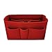 Handtaschen-Organizer 2 in1 aus Filz Geldbörse-Organizer Taschen Organisator Einsatz mit Innentasche Taschenorganizer für Handtasche - Rot Mittel