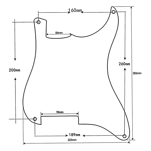 1Pcs Yootones 4 Hole Strat Pickguard Blank Scratch Plate Pick Guards Compatible With Fender Stratocaster Strat Electric Guitar Part (4Ply Black Pearl) #TOP5