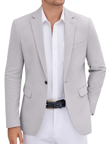 COOFANDY Men's Casual Blazer One Button Sports Coat Tweed Herringbone Suit Jackets Formal Dress Blazers