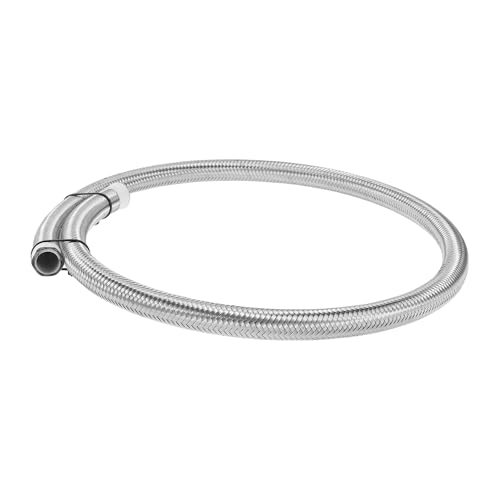 HOPESPANNER AN10 Fuel Line Hose Silver Tone 3ft Vacuum Hose Automotive Fuel Hose 3ft 1/2