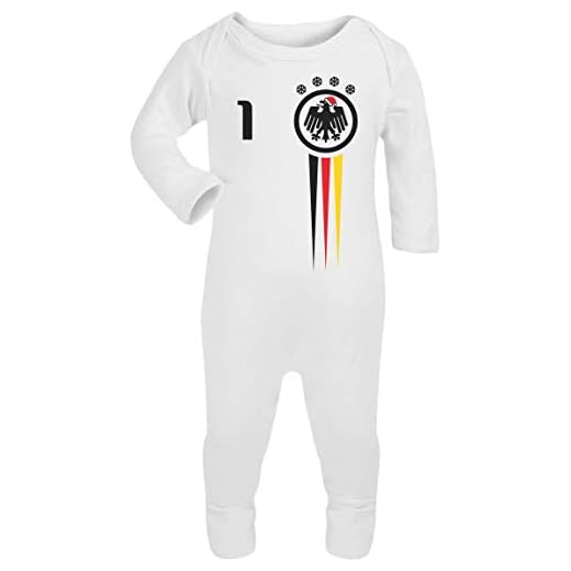 Shirtgeil Tyskland jul fotboll dräkt baby baby strampler dräkt