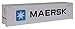 Walthers SceneMaster HO Scale Model of Maersk 40' Hi Cube Smooth Side Reefer Container