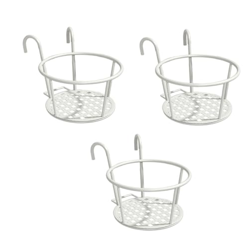 Support pot de fleur suspendu en métal pour décoration clôture de jardin