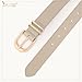 JASGOOD 3 Pack Women Belts For Jeans Dresses Pants Ladies Faux Leather Waist Belt with Gold Buckle(Black+Brown+Beige Gold Buckle)