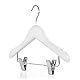 Hangerworld 6 Holz Kinderkleiderbügel mit Clips 30cm Weiß Kinder Kleiderbügel mit Klammern