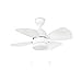 MEDITERRANEO Ø90CMS 4 PALAS BLANCO 1XE14 60W