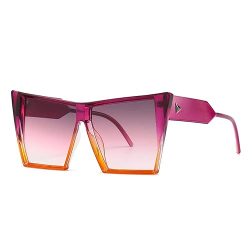 Lunettes de soleil surdimensionnées en métal d'inspiration vintage coloris violet clair
