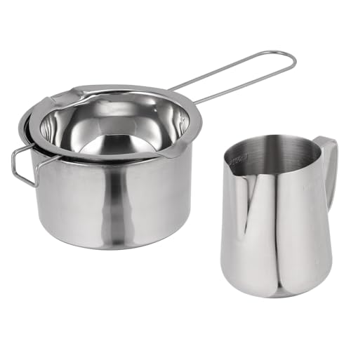 TIDTALEO 1set Stainless Steel Double Boiler Melting Pot for Cheese Capacity Portable Outdoor Cookware for Baking and Cooking Amounts Easy to Clean and Maintain