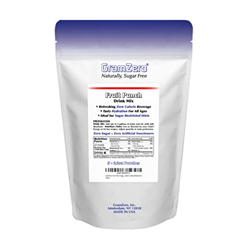 image for GramZero Fruit Punch Sugar Free Drink Mix Sports Pack, Great For Nutri