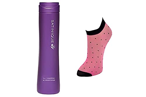 Amway - satinique 2 in 1 shampoo and conditioner - 250 ml and women thin socks [free size] [Assorted Colors]-image-28