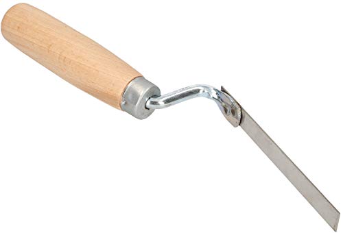 KOTARBAU® Edelstahl Fugenkelle 14 mm zum Verfugen mit Holzgriff Spachtel Fugeneisen Fugenformer unabdingbar für Fugenarbeiten
