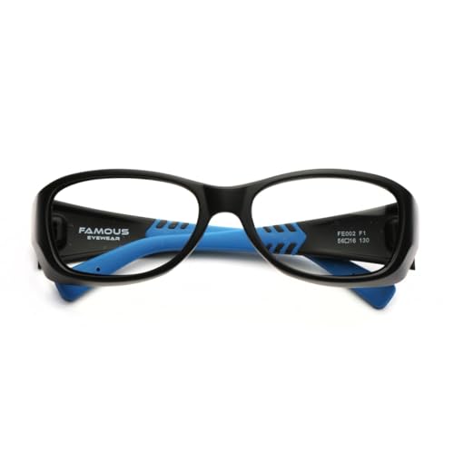 Image of FAMOUS Prescription safety eyeglass frames for men and women polycarbonate material replaceable Lens