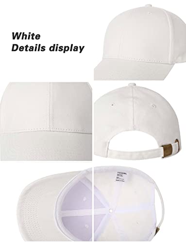 Image of 3 Pack Plain Cotton Strapback Baseball Hat Adjustable Low Profile Blank Team Ball Caps for Men Women