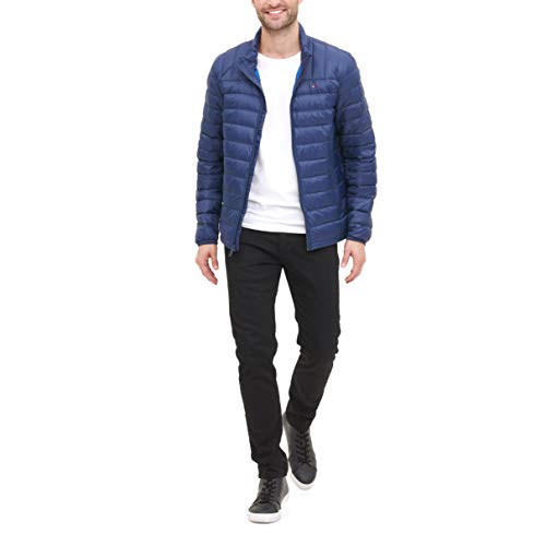 Tommy Hilfiger Men's Lightweight Water Resistant Packable Down Puffer Jacket (Standard and Big & Tall), Deep Navy, 2X Big4
