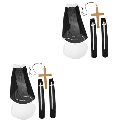 Chapeau de nonne Halloween Healvian pour soirée déguisée et jeu de rôle adulte