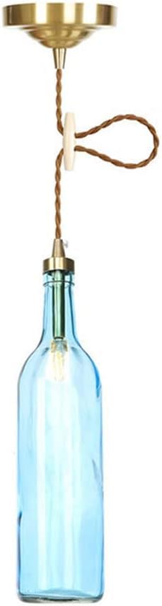 Suspension en verre bleu ambre au design industriel et finitions premium