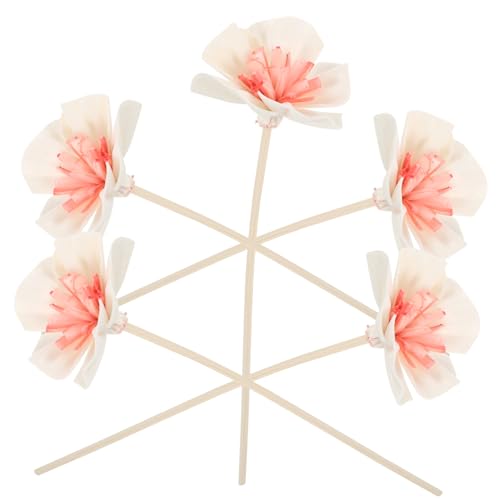 HAPINARY 5pcs Oil Diffuser Sticks Flower Diffuser Replacement Elegant Design for Home Decor Bedroom and Office Enhancing Mood and Atmosphere